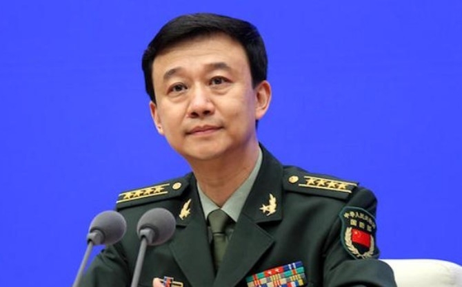 중국 국방부 우치엔 ( 吴谦) 대변인. 환치우왕 캡쳐.