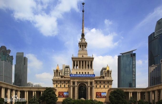 중국국제영화제가운데 상하이국제영화제가 열리는 상하이전람센타 (上海展览中心, Shanghai Exhibition Center)전경. 바이두바이커 캡쳐.