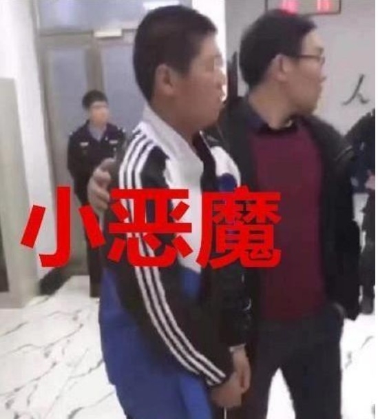 범인 채모가 보호자와 함께 공안조사를 받으러 출두했는데, 어른과 체격이 비슷했는데, 나이는 만 14세가 되지 않았다해서, 형사처벌을 할 수 없었다. 바이두 웨이보 캡쳐.