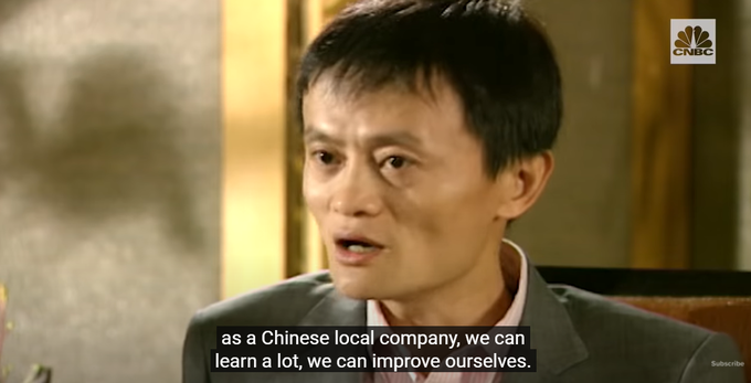 중국의 대표 IT기업 중 하나로 꼽히는 알리바바의 창시자 마윈. 사진=유튜브 CNBC Television 캡처