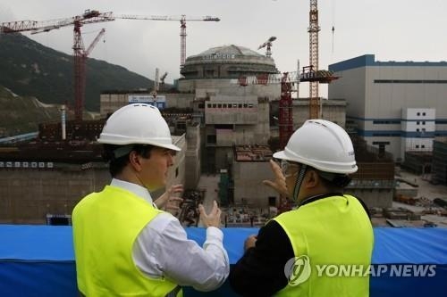 중국 광둥성의 원자력발전소 공사 현장. 사진=연합뉴스/한중21 제휴사