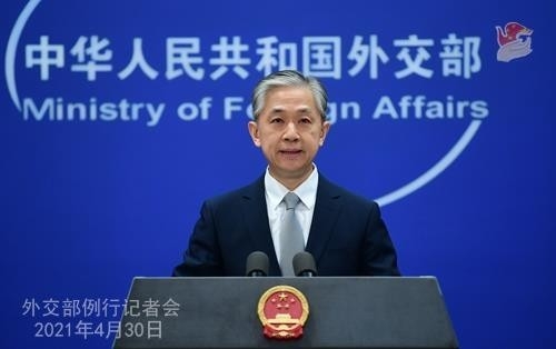 왕원빈 중국 외교부 대변인. 사진=연합뉴스/한중21 제휴사