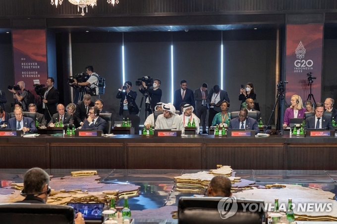 11월 15일 인도네시아 발리에서 열린 주요 20개국(G20) 정상회의. 사진=연합뉴스/한중21 제휴사