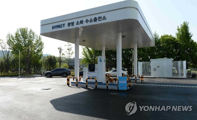 기아 AutoLand 광명 복합충전소 내 하이넷 수소충전소. 사진=연합뉴스/한중21 제휴사