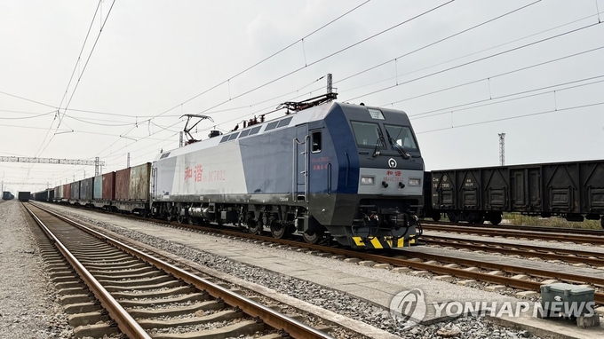 중국 화물열차. 사진=연합뉴스/한중21 제휴사