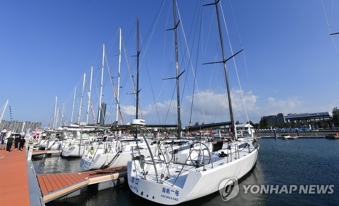 중국 하이난의 요트 선착장. 사진=연합뉴스/한중21 제휴사