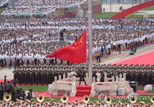 2021년 7월 1일 베이징 톈안먼광장에서 열린 중국 공산당 창당 100주년 기념식. 사진=연합뉴스/한중21 제휴사 