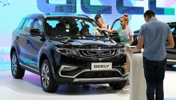 러시아에서 판매되는 중국 지리(Geely) 자동차. 사진=중국 포털 바이두 캡처