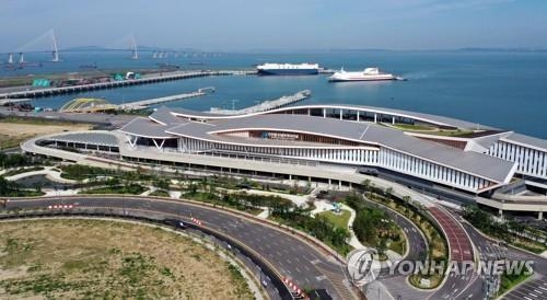 2020년 6월 인천 송도에 문을 연 인천항 국제여객터미널. 사진=연합뉴스/한중21 제휴사
