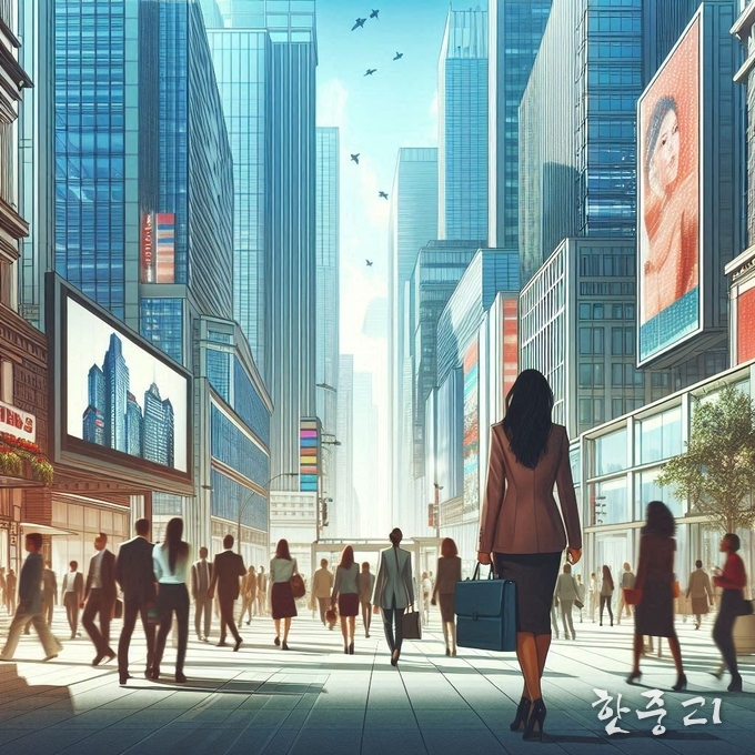 글로벌 금융허브 도시의 이미지, 굴뚝 산업이 없어 깨끗하면서도 높은 생활수준을 유지하는 게 특징이다. AI제작