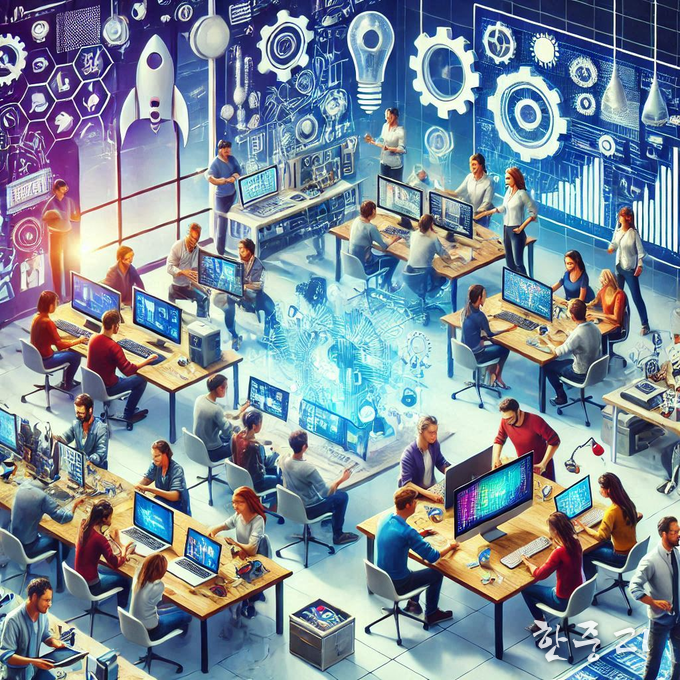 2025년 글로벌 기업들의 생존을 건 '오징어 게임;'의 한 해가 될 것이라 전망되고 있다. AI제작 이미지