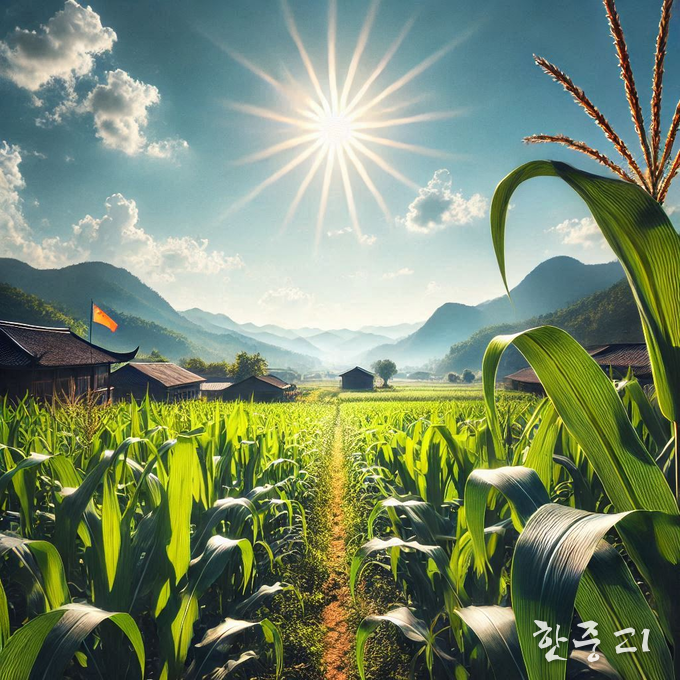 중국 옥수수 수출입이 감소세다. AI제작 이미지 