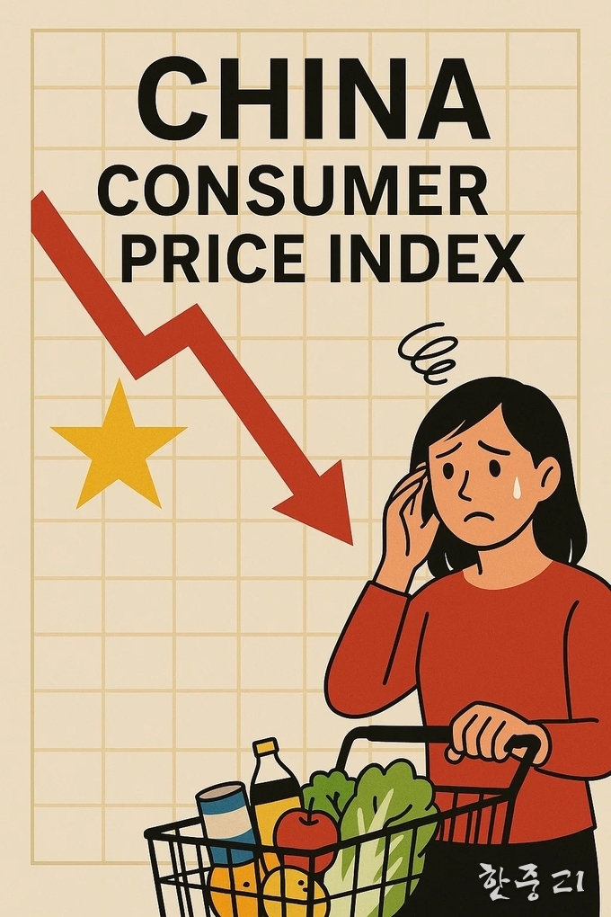 중국 소비자 물가가 또 하락세를 보였다. 챗GPT 제작