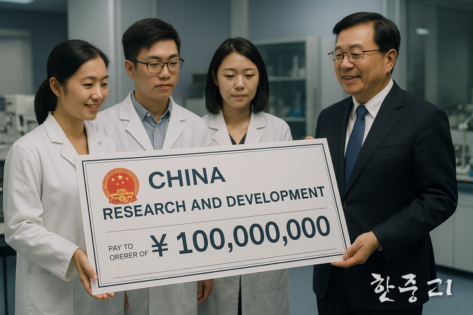 중국이 지난 5개년 연구비만 총 1조2000억 위안 이상을 증액한 것으로 나타났다. 이미지= AI 제작