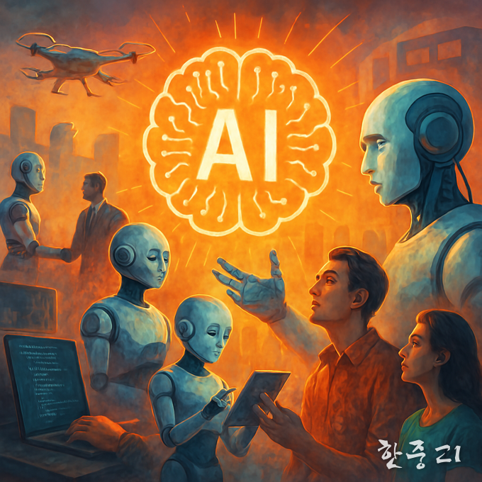 AI는 축복일까? 저주일까? 중국 매체가 AI 혁신은 인류를 조용한 흐느낌에 빠지게 할 수 있다고 경고하고 나섰다.<br>
이미지 = AI제작